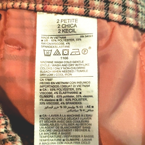 Old Navy Pink Plaid Pull On Pants 2P - Picture 8 of 8